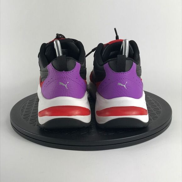 Puma Cilia Lux Black Leather Running Shoes Red/Purple 370282-08 Women’s Size 9 - Picture 6 of 12